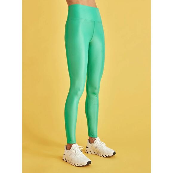 (XS) NWT $128 Carbon38 High Rise Full-Length Legging Takara Shine Digital Green - Picture 1 of 7